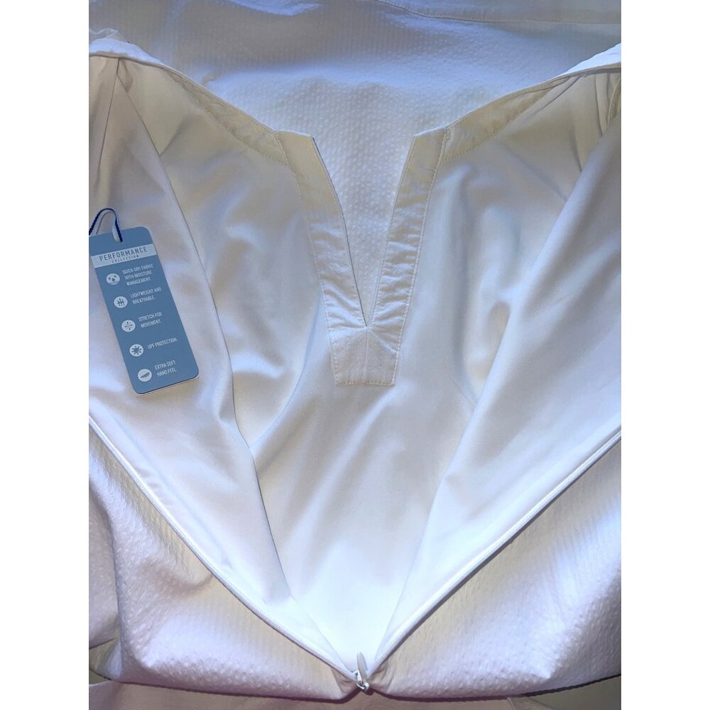 Southern Tide Dress Womens 6 White Nylon Blend Seersucker Belted Casual NWT - Picture 3 of 9